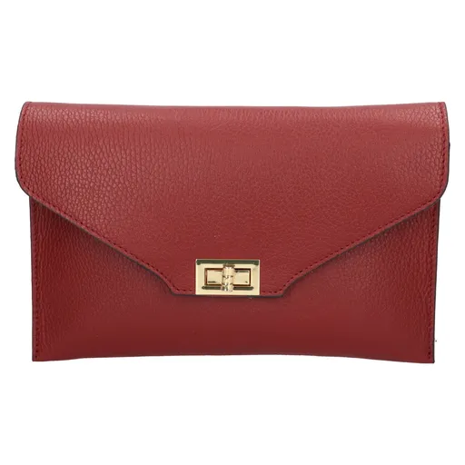 Dámská kožená crosbody kabelka Italia Martes - tmavě červená