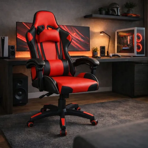 Ergonomická herní židle černo-červená s područkami, sklápěcí mechanismus 101968