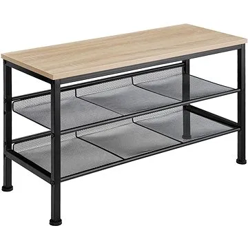 Botník Derry 75,5 × 30,5 × 45,5 cm Industrial světlé dřevo, dub Sonoma (404292)