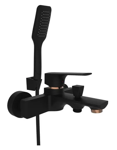 Rubineta Vanová baterie MODENA-10/K černá-růžově zlatá OLBAMOD10KBG