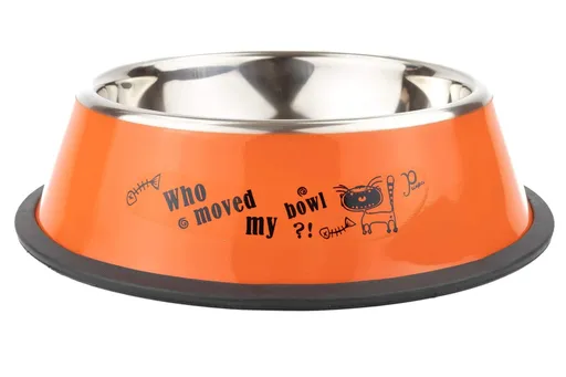 Vsepropejska Empty miska pro psa s tlapkami Barva: Oranžová, Rozměr (cm): 13