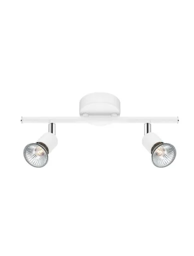 Nova Luce Moderní stropní lišta Base se dvěma nastavitelnými spoty - 2 x 50 W, bílá NV 661002