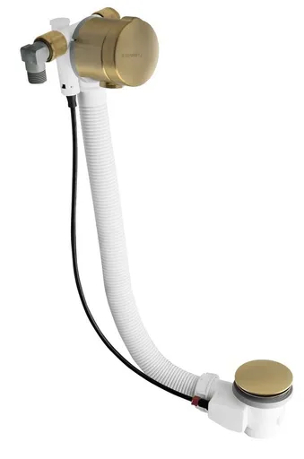 Polysan Vanová souprava s napouštěním, bovden, délka 975mm, zátka 72mm, zlato mat, 71686GB