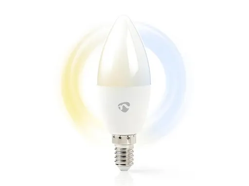 Smart LED žárovka E14 4.5W bílá NEDIS WIFILW13WTE14 WiFi Tuya