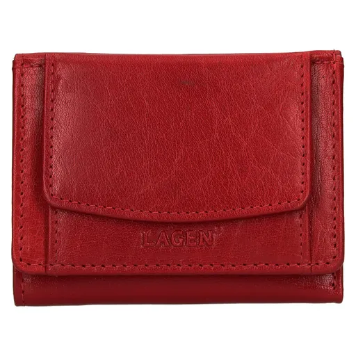 Dámská kožená slim peněženka Lagen Déborah - červená