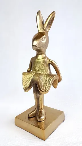 Dekorace králík Wanny bronzový  - 11*10*30cm Colmore by Diga