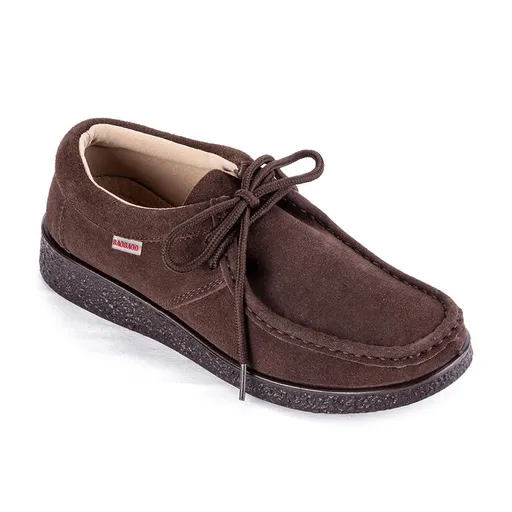 Dámské semišové polobotky LAKY hnědé vel. 38