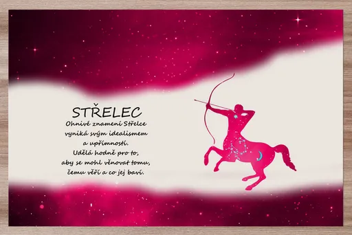 Prostírání Střelec (23.11. - 21.12.) - červené