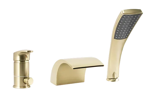 REA Třídílná vanová baterie RIVEN Brush Gold REA-B0494