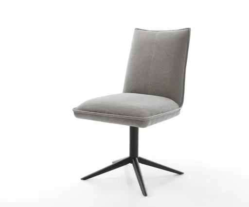Jídelní židle Lelio-Flex tkanina Měkký šedá křížová podnož