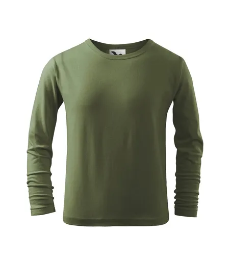 MALFINI Dětské tričko s dlouhým rukávem Long Sleeve - Khaki | 158 cm (12 let)