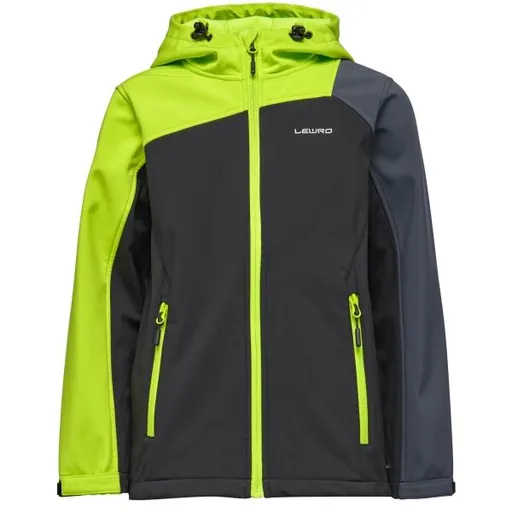 Lewro LYNGBY Chlapecká softshellová bunda, světle zelená, velikost 116-122