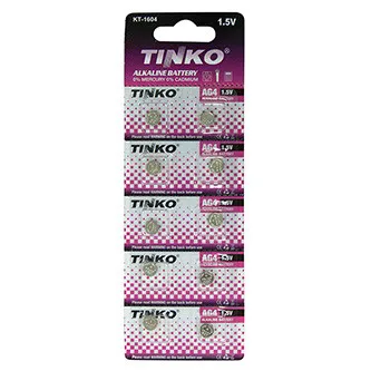 Alkalická baterie knoflíková, 10-pack, DOPRODEJ