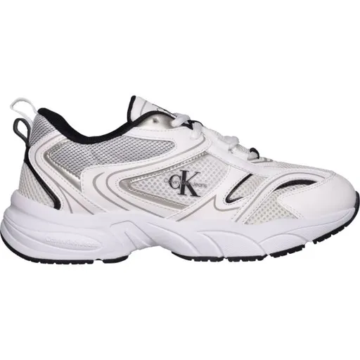 Calvin Klein RETRO TENNIS MESH ML Dámská vycházková obuv, bílá, velikost