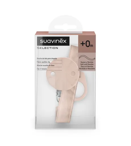 Suavinex Wonderland Klip na dudlík se stuhou 1 ks růžový