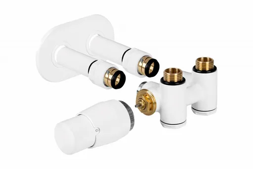 HOPA THERMCOMB-SET, středový ventil (Z4K) s připojením pro elektrickou tyč Barva Bílá, Varianta Levá RDTHERMCOMSETLW