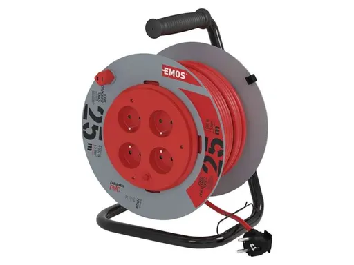 Prodlužovací kabel na bubnu - 4 zásuvky 25m EMOS P19425P