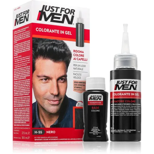 Just for Men Color Kit tónovací barva na vlasy pro muže odstín H-55 Real Black 1 ks