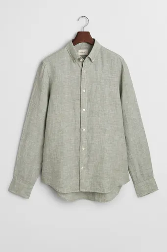 KOŠILE GANT SLIM LINEN SHIRT KALAMATA GREEN