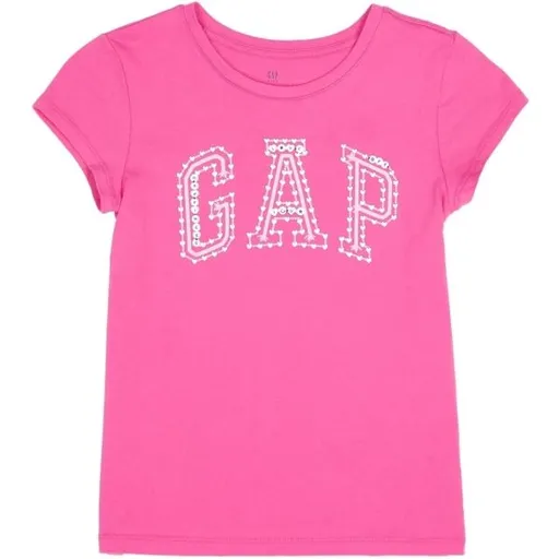 GAP V-FRCH SS LOGO TEE Dětské tričko, růžová, velikost