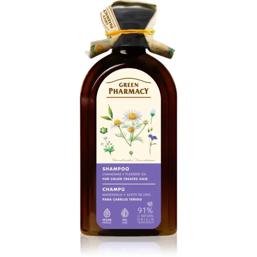 Green Pharmacy Chamomile & Linseed Oil Shampoo pečující šampon pro barvené vlasy 350 ml