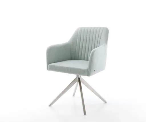 Jídelní židle Greg-Flex tkanina mentolová křížová podnož široká