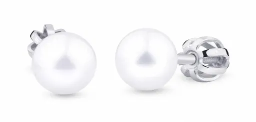 Cutie Jewellery Perlové náušnice z bílého zlata Z3003/4/5 0,6 cm