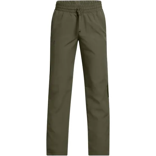 Under Armour RIVAL WOVEN PANTS Chlapecké kalhoty, tmavě zelená, velikost M