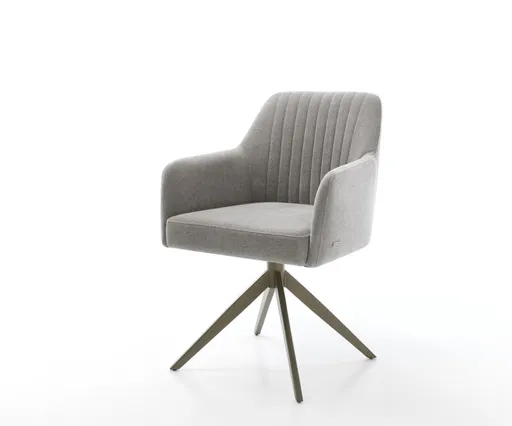 Jídelní židle Greg-Flex strukturovaná látka Měkký šedá křížová