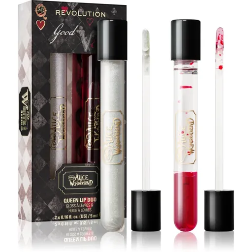 Makeup Revolution X Alice in Wonderland sada na rty odstín The Queens Lip Duo 1 ks