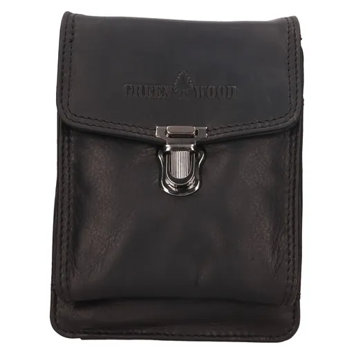 Pánská kožená taška přes rameno Greenwood Dan - černá