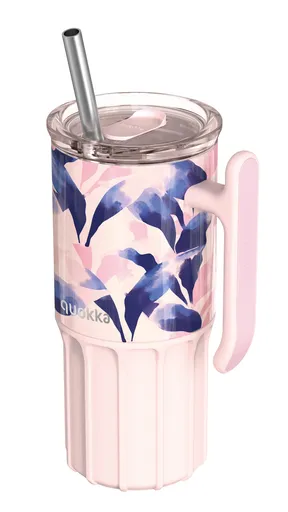 Termohrnek Umi s brčkem, 720ml, Quokka, blue feather