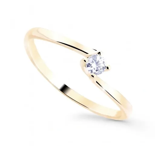 Cutie Jewellery Něžný třpytivý prsten ze žlutého zlata Z8013-10-X-1 57 mm