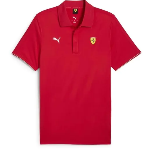 Puma FERRARI RACE CLOUDSPUN POLO Pánské polo triko, červená, velikost