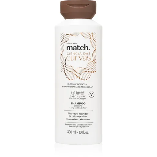 oBoticário Match. Science of Curves hydratační šampon pro vlnité a kudrnaté vlasy 300 ml