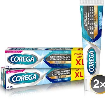 COREGA fixační krém bez příchuti extra silný XL 2× 70 g (8596149006994)