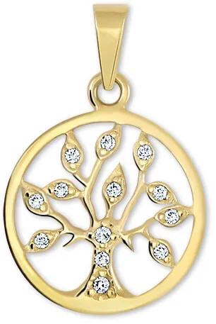 Soliter Zlatý přívěsek Strom života s krystaly 249 001 00442