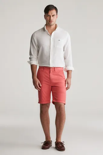 ŠORTKY GANT REG SUNFADED CHINO SHORTS WATERMELON RED