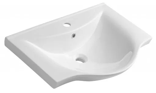 AQUALINE ZARA 65 keramické umyvadlo nábytkové 64,5x46cm, bílá 10065