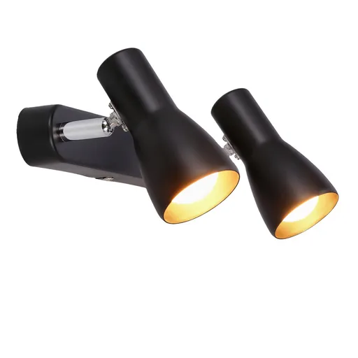 Nástěnná stropní lampa černá 2x40W Picardo