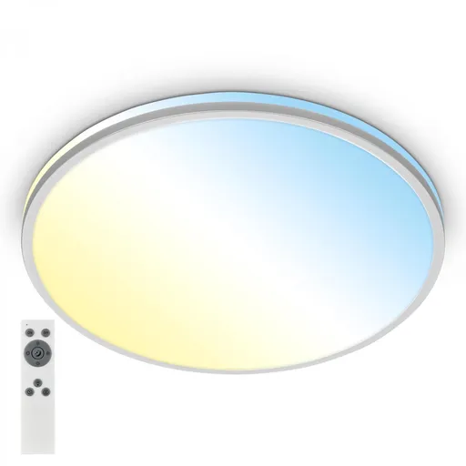 BRILONER Pulup, LED stropní svítidlo, plynule stmívatelné, dálkový ovladač, matný chrom 3831014