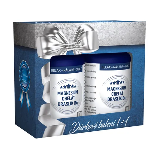 Clinical Magnesium chelát + Draslík + B6 100+100 tablet dárkové balení