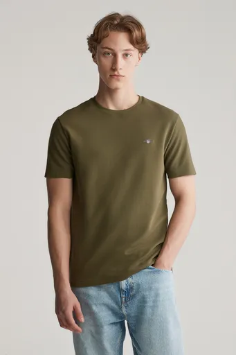 TRIČKO GANT TEXTURE SS TSHIRT JUNIPER GREEN