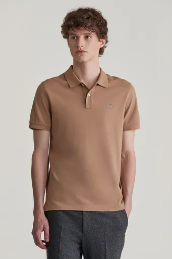 POLOKOŠILE GANT SLIM SHIELD SS PIQUE POLO WARM KHAKI