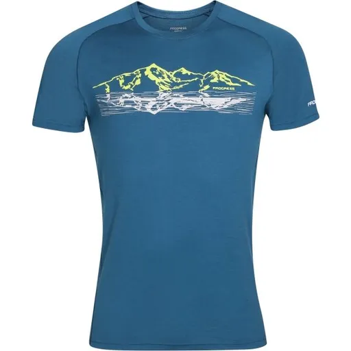 PROGRESS TASMAN Pánské merino triko s krátkým rukávem, tmavě modrá, velikost XXL