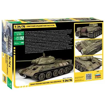 Model Kit tank 3689 - T-34/76 mod.1943 Uralmash (4600327036896)
