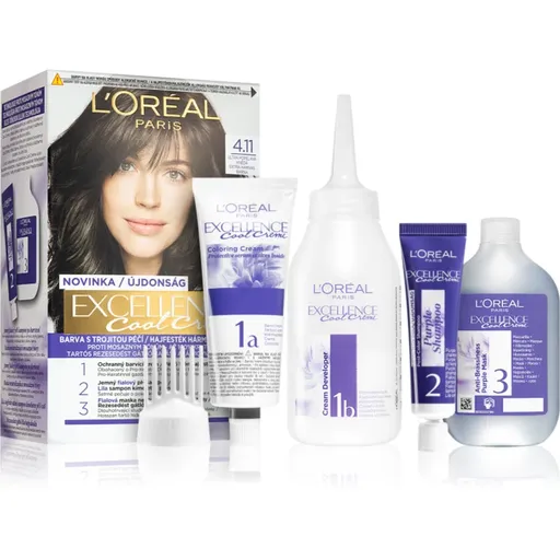 L’Oréal Paris Excellence Cool Creme barva na vlasy odstín 4.11 Ultra Ash Brown 1 ks