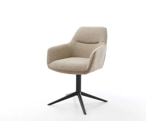 Jídelní židle Pejo-Flex kombinace materiálů tmavě béžová podnož