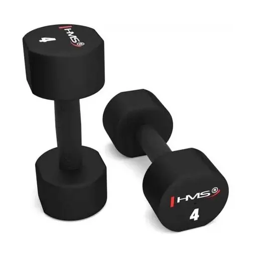 HMS HPT04 Jednoruční činky, černá, velikost 4 KG