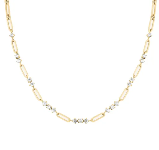 Rosefield Luxusní pozlacený náhrdelník s krystaly Graduated JNGCG-J1018